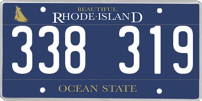 RI license plate 338319