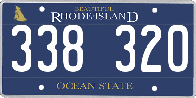RI license plate 338320