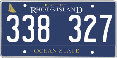 RI license plate 338327