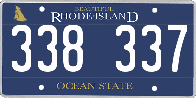 RI license plate 338337