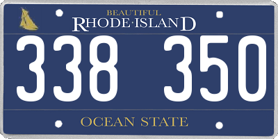 RI license plate 338350