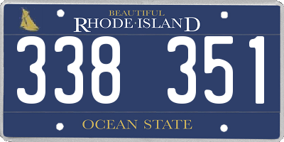 RI license plate 338351