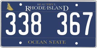 RI license plate 338367