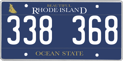 RI license plate 338368