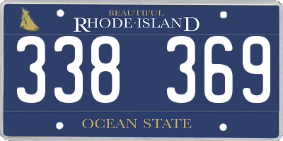 RI license plate 338369