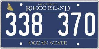 RI license plate 338370