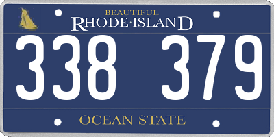 RI license plate 338379