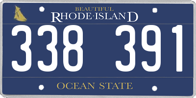 RI license plate 338391
