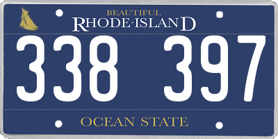 RI license plate 338397