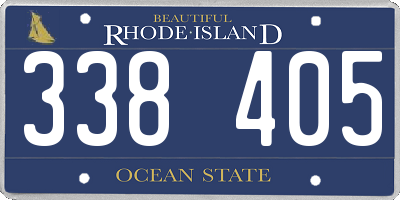 RI license plate 338405