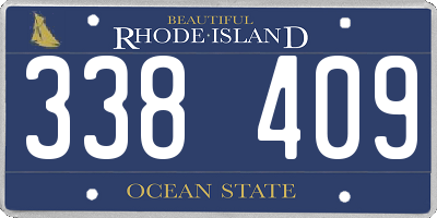 RI license plate 338409