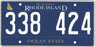 RI license plate 338424