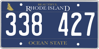 RI license plate 338427