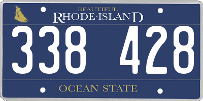 RI license plate 338428