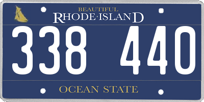 RI license plate 338440