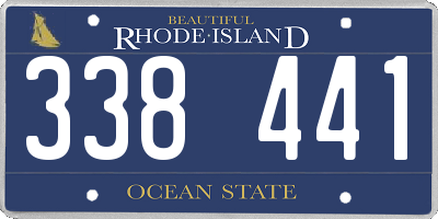 RI license plate 338441