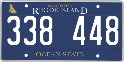 RI license plate 338448