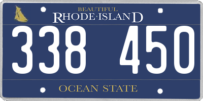 RI license plate 338450