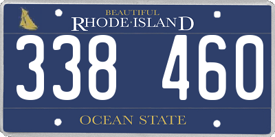 RI license plate 338460