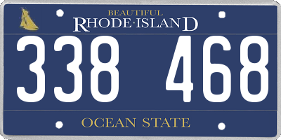 RI license plate 338468