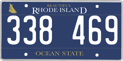 RI license plate 338469
