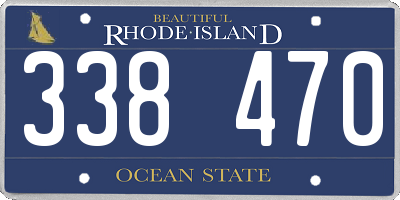 RI license plate 338470