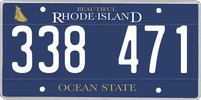 RI license plate 338471