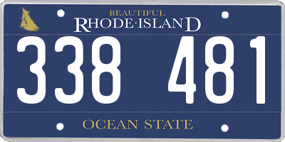 RI license plate 338481