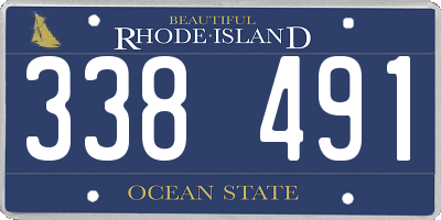 RI license plate 338491