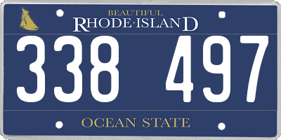 RI license plate 338497