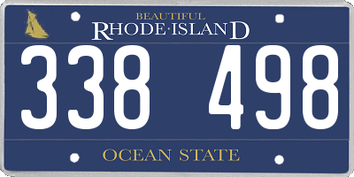 RI license plate 338498