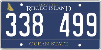 RI license plate 338499