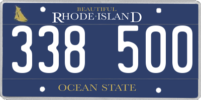 RI license plate 338500