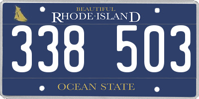 RI license plate 338503