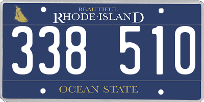 RI license plate 338510
