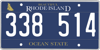 RI license plate 338514
