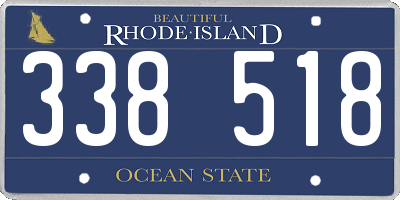 RI license plate 338518