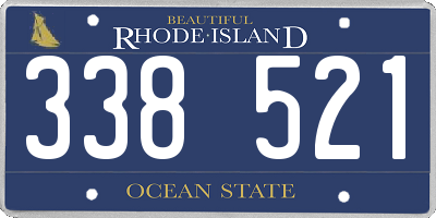 RI license plate 338521