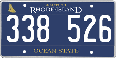 RI license plate 338526