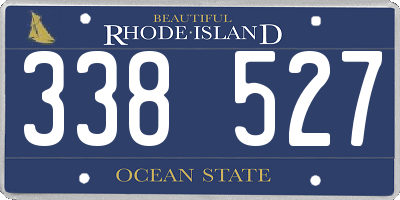 RI license plate 338527