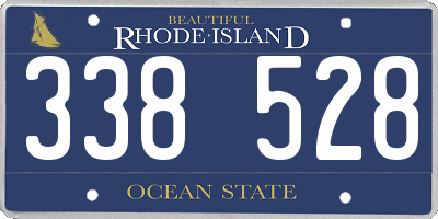 RI license plate 338528