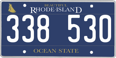 RI license plate 338530