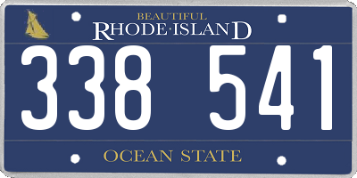 RI license plate 338541