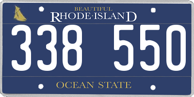 RI license plate 338550