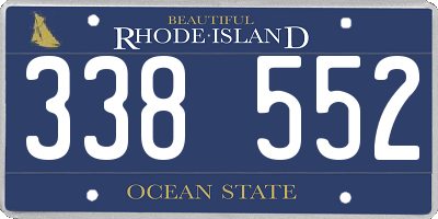 RI license plate 338552