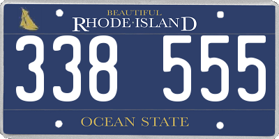 RI license plate 338555