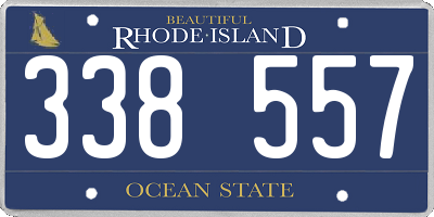 RI license plate 338557