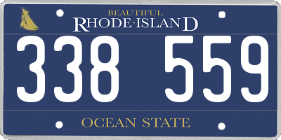 RI license plate 338559