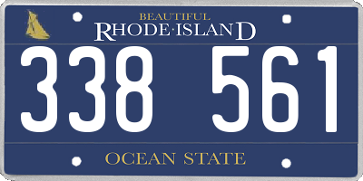 RI license plate 338561