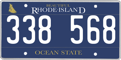 RI license plate 338568